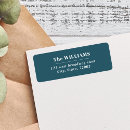 Search for teal return address labels Modern typography