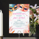 Search for blue masquerade party invitations Elegant