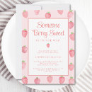 Search for strawberry baby shower invitations Someone berry sweet
