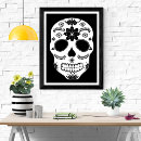 Search for day of the dead posters Black and white
