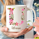 Search for letter u mugs Pink