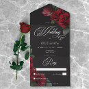 Search for red rose wedding invitations Antique