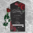 Search for red rose wedding invitations Antique