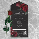Search for red rose wedding invitations Antique