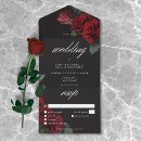 Search for red rose wedding invitations Antique