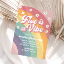 Search for five is a vibe birthday invitations Floral