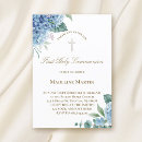 Search for watercolor hydrangea invitations Blue