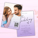 Search for lilac and white wedding invitations Script