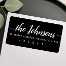 Search for surname return address labels Black and white