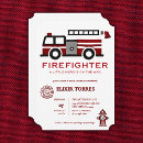 Search for firefighter baby invitations Red