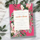 Search for magenta bridal shower invitations Botanical