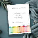 Search for rainbow art party invitations Crayons
