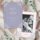 Search for lilac wedding save the dates Old money