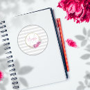 Search for pink floral monogram stickers Gold
