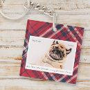 Search for red plaid key rings Pet