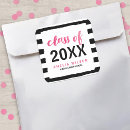 Search for pink and black graduation stickers Girly