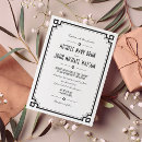 Search for art deco cards invites Black and white