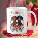 Search for dachshund valentine mugs Cute