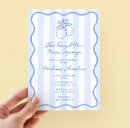 Search for mediterranean bridal shower invitations Blue and white