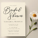 Search for classic elegant bridal shower invitations Minimalist