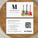 Search for guitarist business cards Simple