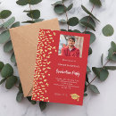 Search for red and gold graduation invitations Class of 2025