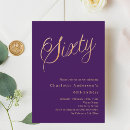 Search for purple 60th birthday invitations Purple and gold
