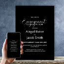 Search for stylish engagement party invitations Black