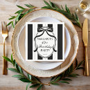 Search for black on white napkins Stripes