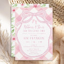 Search for ribbon baby shower invitations Gingham