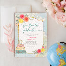 Search for map bridal shower invitations Watercolor