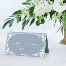 Search for dusty blue wedding place cards Vintage