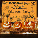Search for funny halloween signs Boos and booze