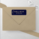 Search for navy gold return address labels Modern