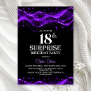 Search for purple 18th birthday invitations Elegant