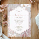 Search for pink floral christening invitations Stylish
