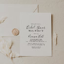 Search for black white bridal tea invitations For her