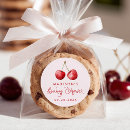 Search for red cherry fruit stickers Watercolor