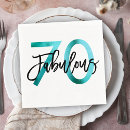 Search for 70th birthday napkins Stylish