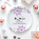 Search for ice skating paper plates Purple