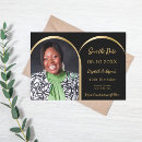 Search for 40th birthday save the date postcards Black and gold