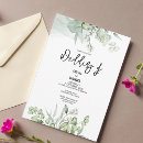 Search for rustic eucalyptus wedding invitations Classy modern minimal