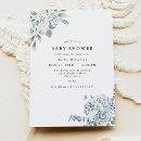 Search for dusty blue baby boy shower invitations Blue and white