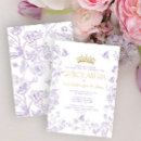 Search for lavender quince invitations Tiara