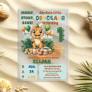 Search for dinosaur 1st birthday invitations Boy