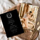 Search for crest wedding invitations Monogram monogrammed name initials