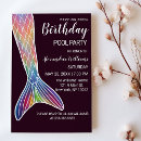 Search for purple mermaid invitations Rainbow colours