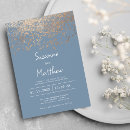 Search for rose gold confetti wedding invitations Minimalist