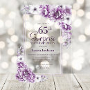 Search for pink 65th birthday invitations Floral