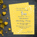 Search for heart birthday invitations Yellow